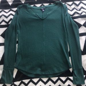 Long Sleeve greenish blue shirt